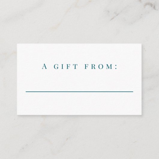 Strand Oceaan Weergave Geen Cadeaupapier Bruidsfee Informatiekaartje (Achterkant)