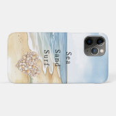 Strand Oceaan Zee Schelpen Hart Case-Mate iPhone Case (Achterkant (horizontaal))