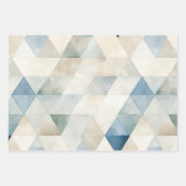 Strand Oceaan Zee Waterverf Patroon Inpakpapier Vel (Voorkant 3)