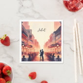 Strand Oceaan Zomer New Orleans Bruidsfeest Servet (Insitu)