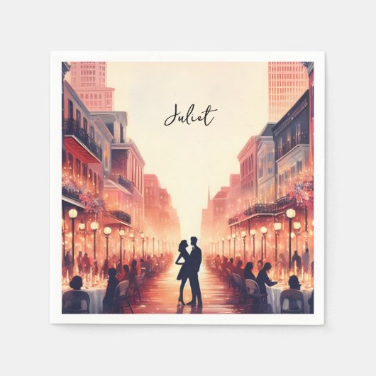 Strand Oceaan Zomer New Orleans Bruidsfeest Servet (Voorkant)