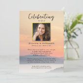 Strand Oceaan Zonsondergang Viering van het Leven  Kaart (Staand voorkant)