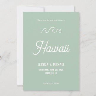 Strand oceaangolven kust - aqua bestemming save the date