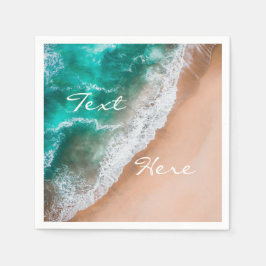 Strand oceaanwater op kustzand tropische zomer servet