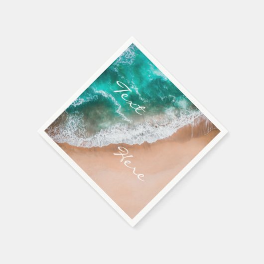 Strand oceaanwater op kustzand tropische zomer servet (Hoek)