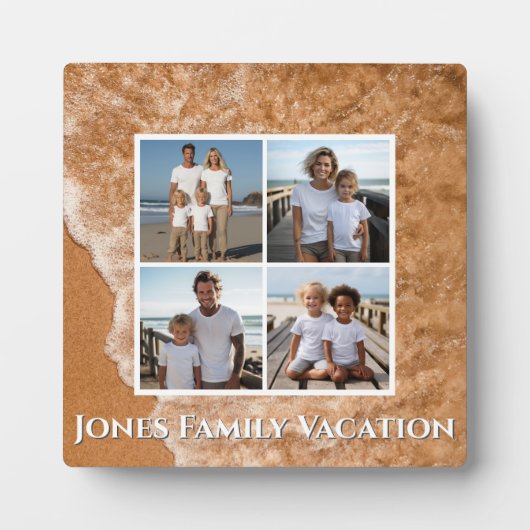 Strand oceaanzand surf personaliseren foto templat fotoplaat (Voorkant)