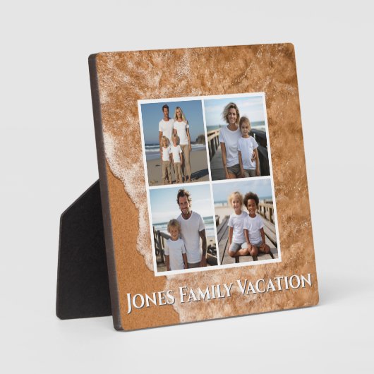 Strand oceaanzand surf personaliseren foto templat fotoplaat (Voorkant)