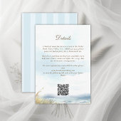 Strand Ocean Blue Bruiloft Details Behuizing Kaart