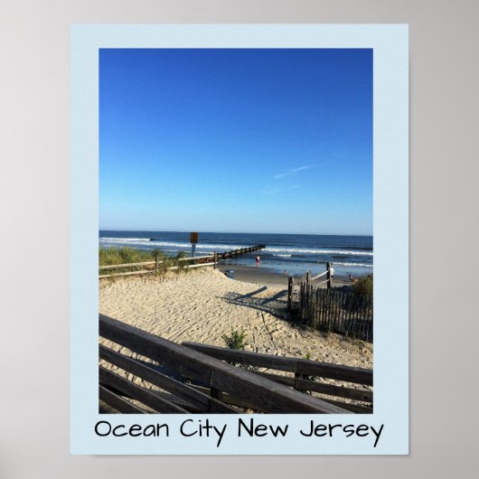 Strand Ocean City New Jersey Poster (Voorkant)