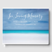 Strand Ocean Foto Memorial of begrafenis Gastenboek (Voorkant)