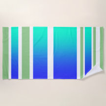 Strand Ocean Front Sand + Surf Aqua Stripes