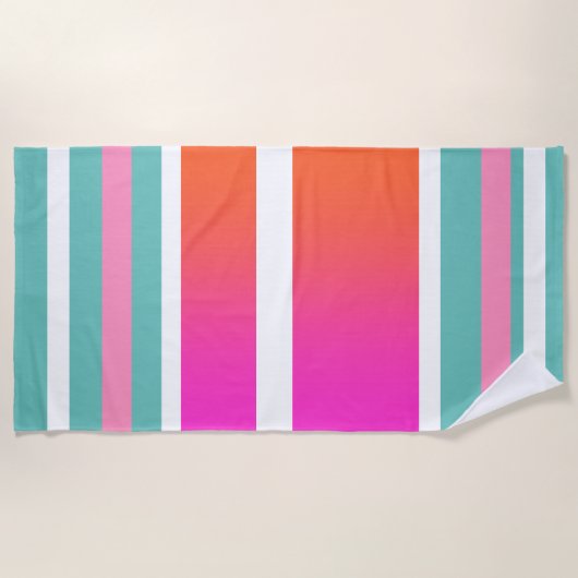 Strand Ocean Front Sand + Surven strepen Strandlaken (Voorkant)