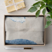 Strand Ocean Sea Shells Feathers Blue Decoupage Tissuepapier (Geschenk)