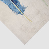 Strand Ocean Sea Shells Feathers Blue Decoupage Tissuepapier (Detail)