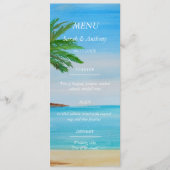 Strand Ocean Seaside 50e bruiloft Jubileum Voedsel Menu (Voorkant)