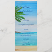 Strand Ocean Seaside 50e bruiloft Jubileum Voedsel Menu (Voorkant)
