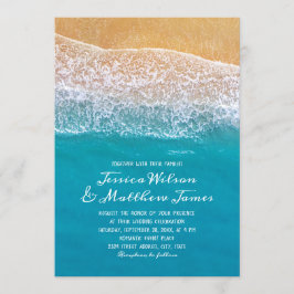 Strand Ocean Seaside Destination Nautische bruilof Kaart