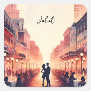 Strand Ocean Summer New Orleans Vrijgezellenfeest Vierkante Sticker