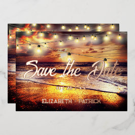 Strand Ocean Thema Save The Date Folie Uitnodiging