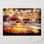 Strand Ocean Thema Save The Date Folie Uitnodiging (Voorkant)