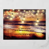 Strand Ocean Thema Save The Date Folie Uitnodiging (Achterkant)