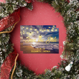 Strand Ocean Thema Save The Date Folie Uitnodiging