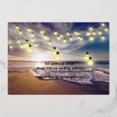 Strand Ocean Thema Save The Date Folie Uitnodiging (Achterkant)