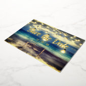 Strand Ocean Thema Save The Date Folie Uitnodiging (Gedraaid)