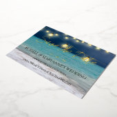 Strand Ocean Thema Save The Date Folie Uitnodiging (Gedraaid)