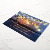 Strand Ocean Thema Save The Date Folie Uitnodiging (Gedraaid)