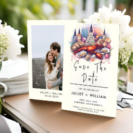 Strand Ocean Zomer New Orleans Bruiloft Save The Date