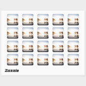 Strand Oceanside Vierkante Sticker (Vel)