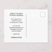 Strand O'Clock Ocean Waves Nieuw Huis Verhuizen Aankondigingskaart (Achterkant)