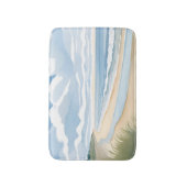 Strand Oever Wandel | Kust Oceaan Aquarel Badmat (Voorkant Verticaal)