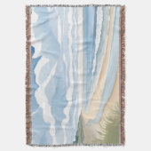 Strand Oever Wandel | Kust Oceaan Aquarel Deken (Voorkant Verticaal)