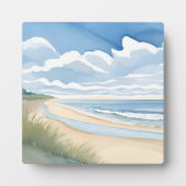 Strand Oever Wandel | Kust Oceaan Aquarel Fotoplaat (Voorkant)