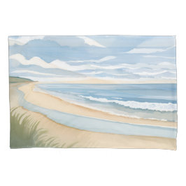 Strand Oever Wandel | Kust Oceaan Aquarel Kussensloop