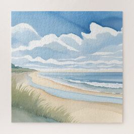 Strand Oever Wandel | Kust Oceaan Aquarel Legpuzzel