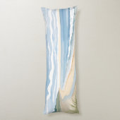 Strand Oever Wandel | Kust Oceaan Aquarel Lichaamskussen (Achterkant (Verticaal))