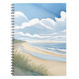 Strand Oever Wandel | Kust Oceaan Aquarel Notitieboek
