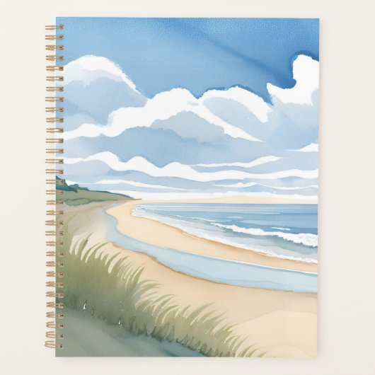 Strand Oever Wandel | Kust Oceaan Aquarel Planner (Voorkant)