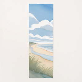 Strand Oever Wandel | Kust Oceaan Aquarel Yogamat