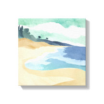 Strand Oever | Waterverf Blauw