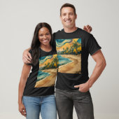 Strand, olieverf. t-shirt (Unisex)