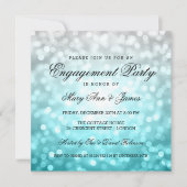 Strand Ombre Bokeh licht elegante verlovingsfeest  Kaart (Voorkant)