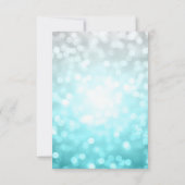 Strand Ombre Bokeh Lights Elegant Huwelijk RSVP (Achterkant)