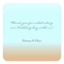 Strand Ombre Elegante Favor Stickers