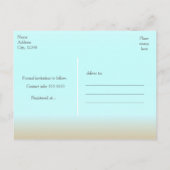 Strand Ombre Moderne Waterverf Save The Date Aankondigingskaart (Achterkant)