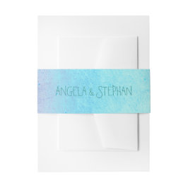 strand ombre turquoise bruiloft uitnodigingen wikkel