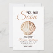 Strand onder het Zee je snel Pearl Baby shower Kaart (Voorkant)